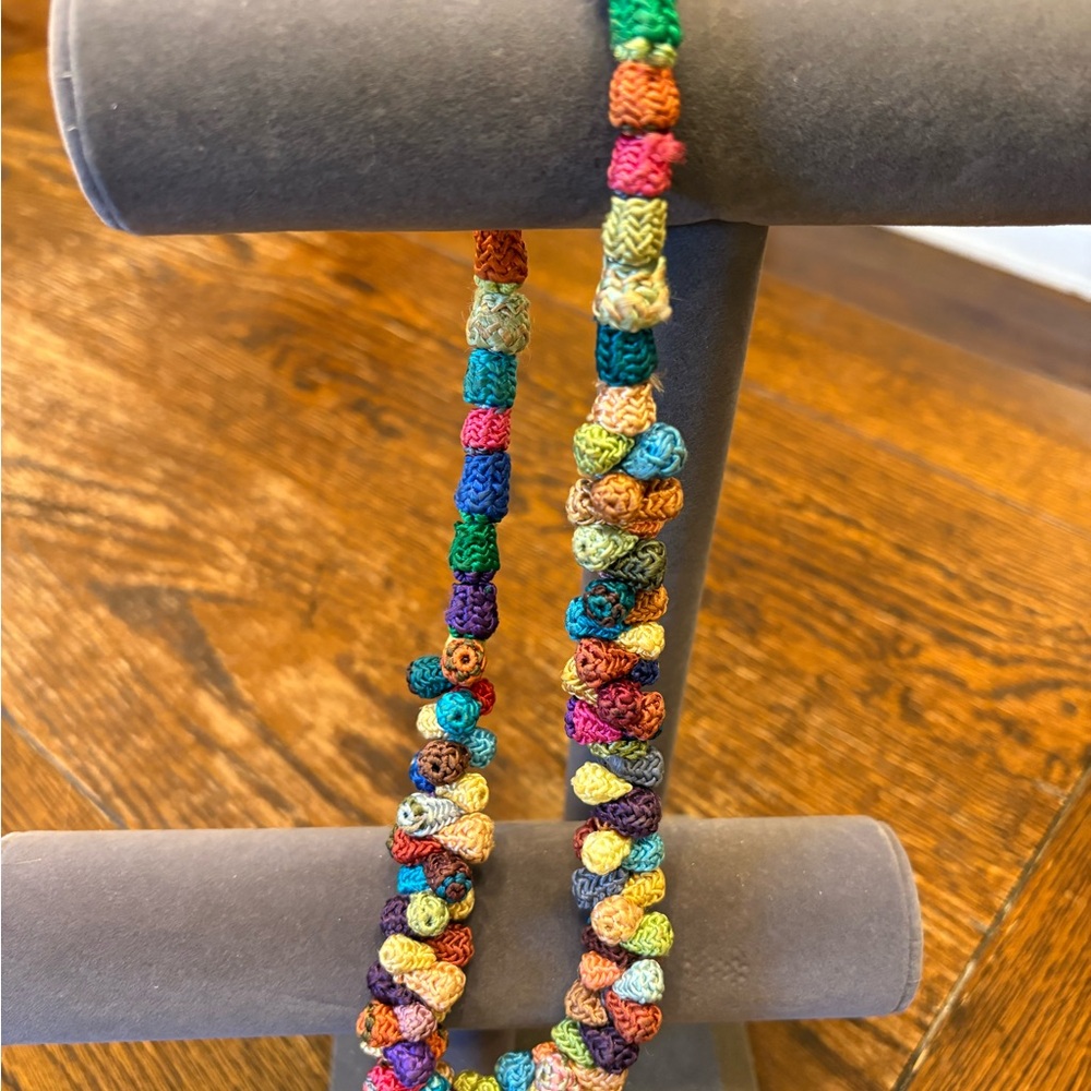Colorful Crochet Beaded Necklace